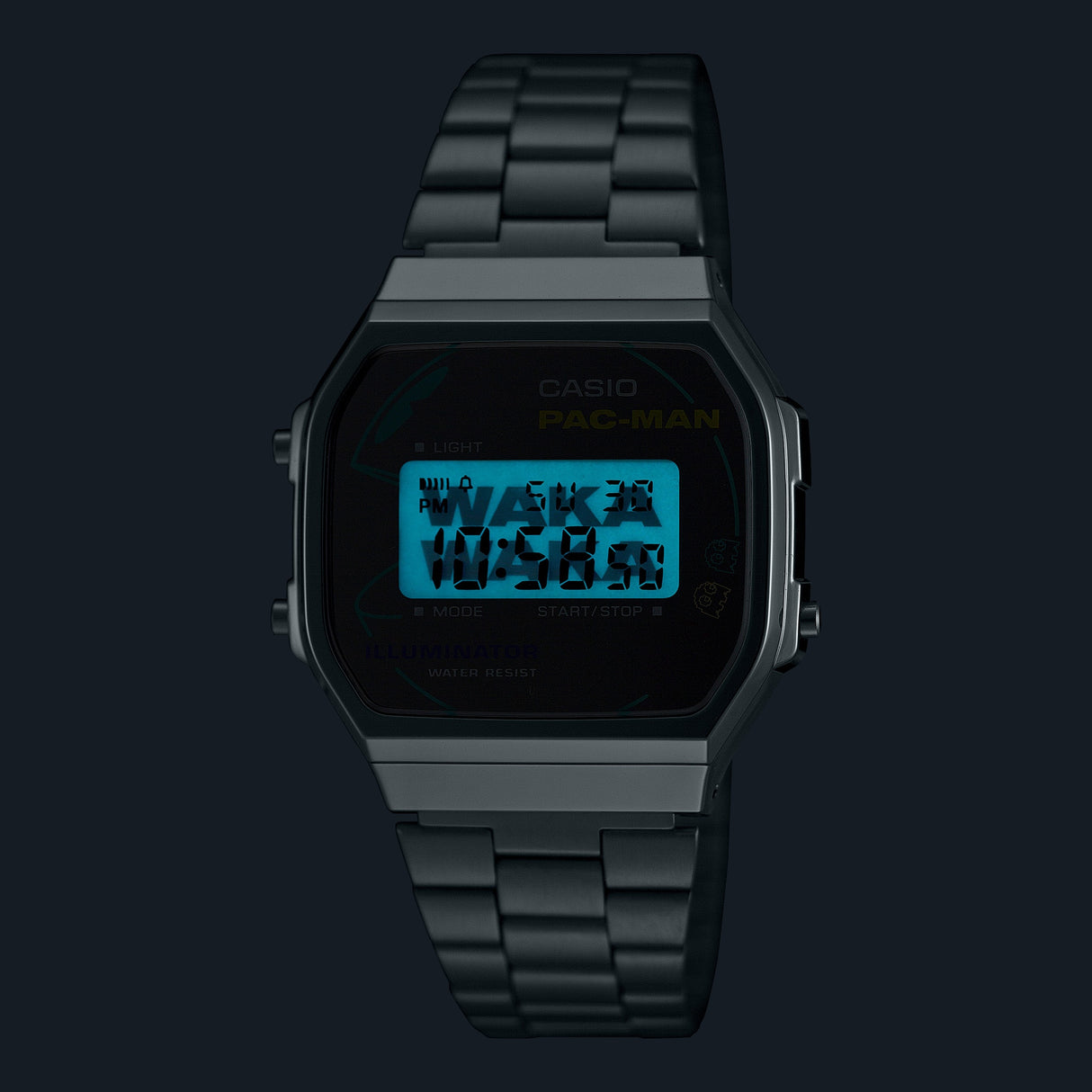 A168WEPC-7A Reloj Casio Pac-Man pulsera de metal