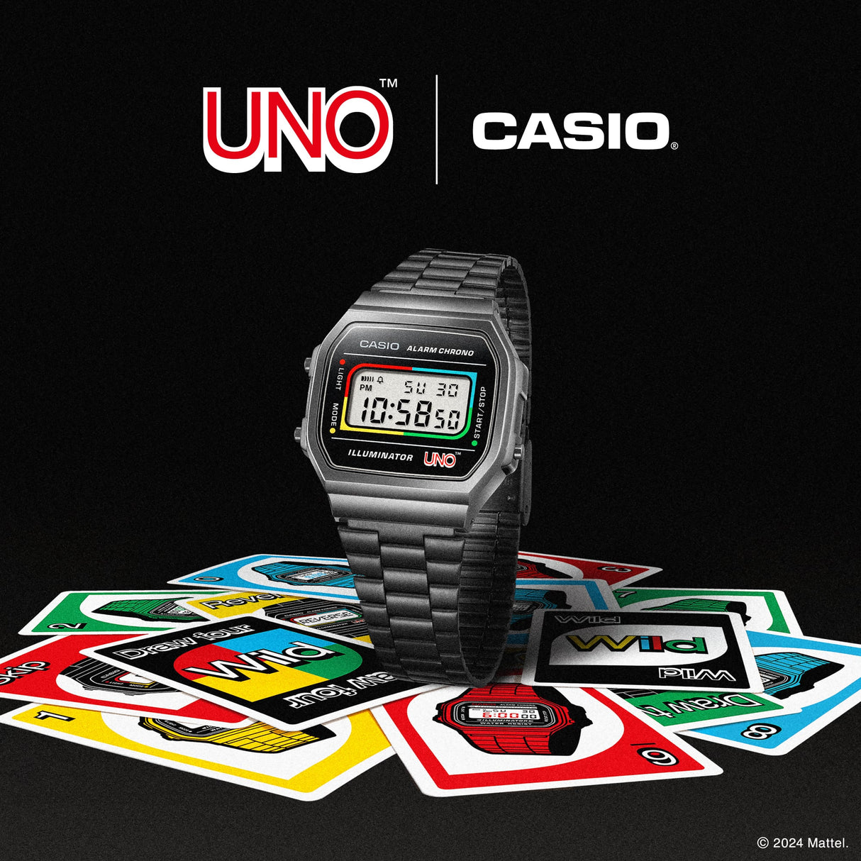 A168 Reloj Casio Unisex pulsera de metal Edición UNO