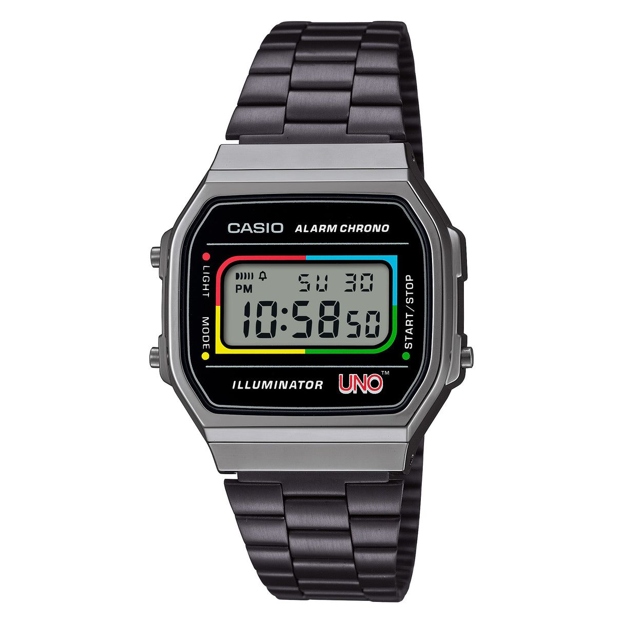 A168 Reloj Casio Unisex pulsera de metal Edición UNO