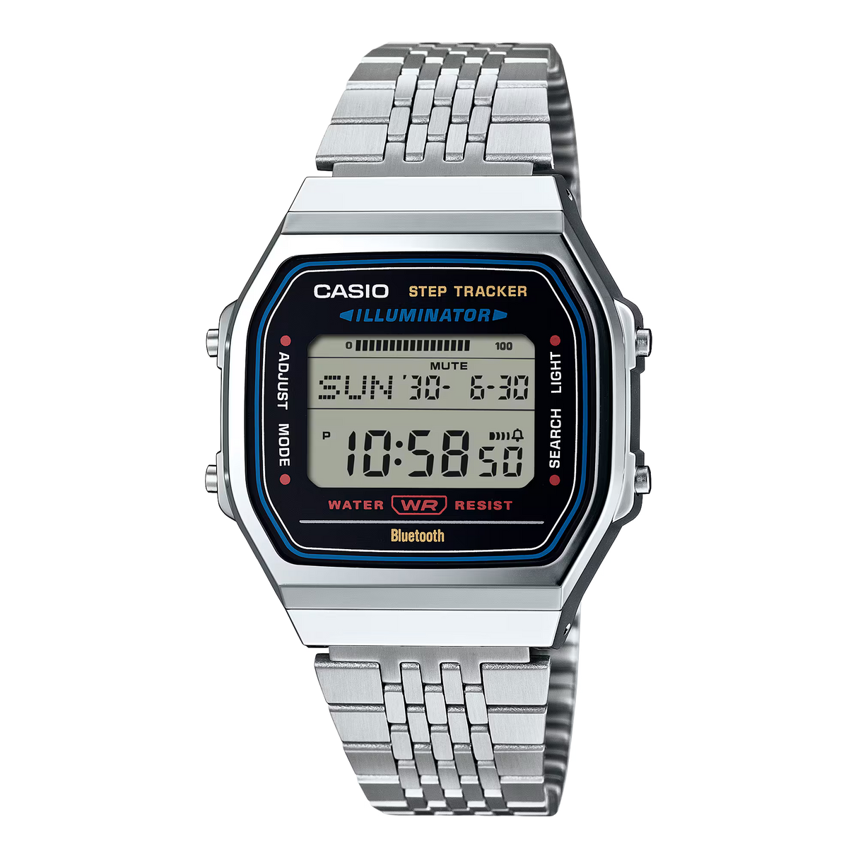 ABL-100 Reloj Casio Unisex pulsera de metal digital con Bluetooth vintage
