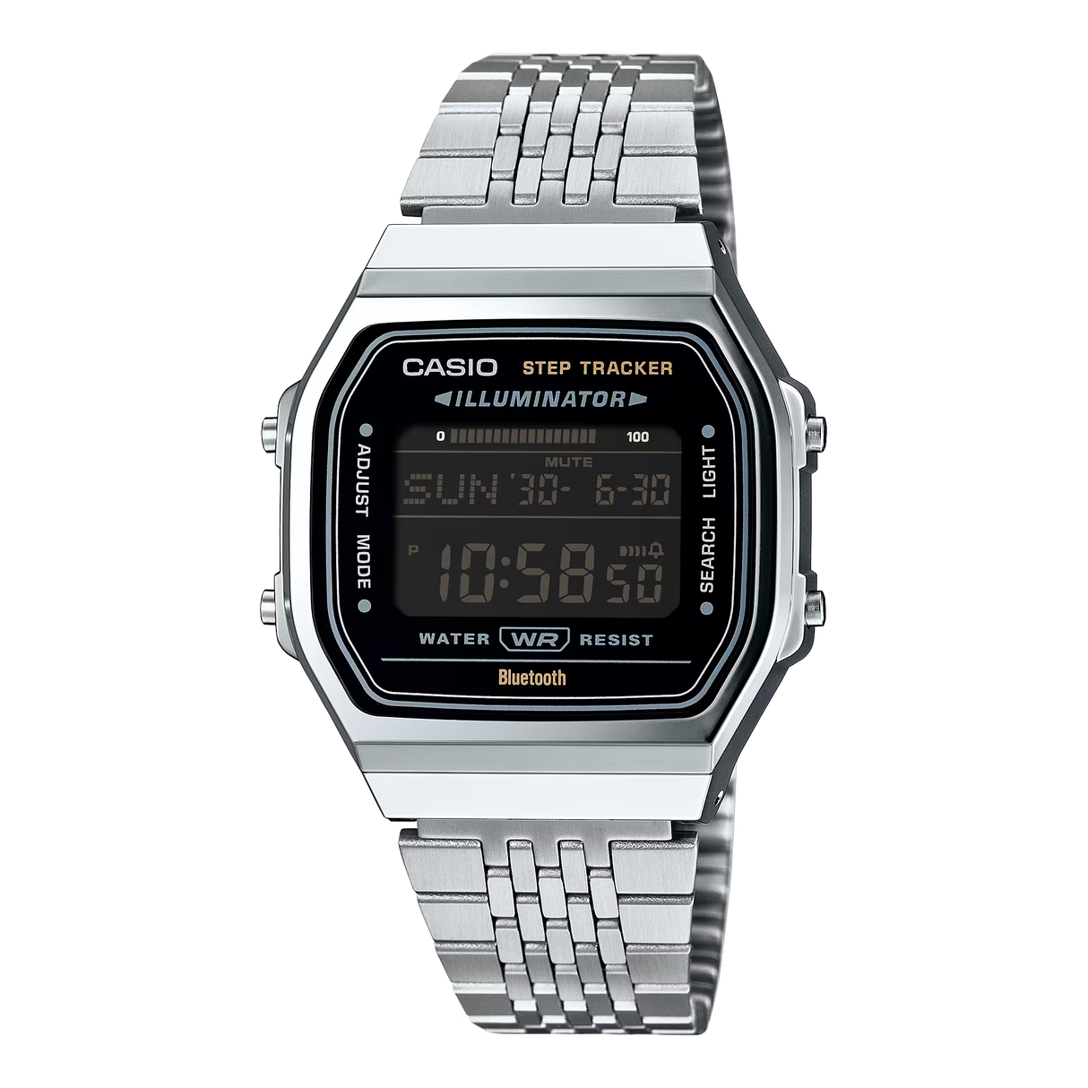 ABL-100 Reloj Casio Unisex pulsera de metal digital con Bluetooth vintage