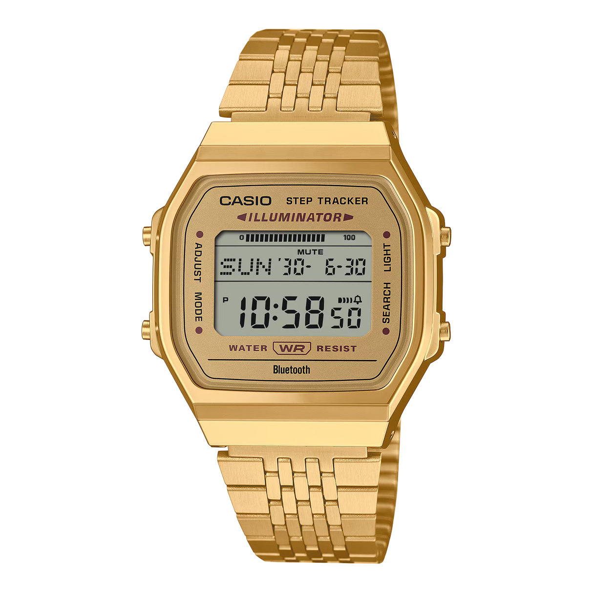 ABL-100 Reloj Casio Unisex pulsera de metal digital con Bluetooth vintage
