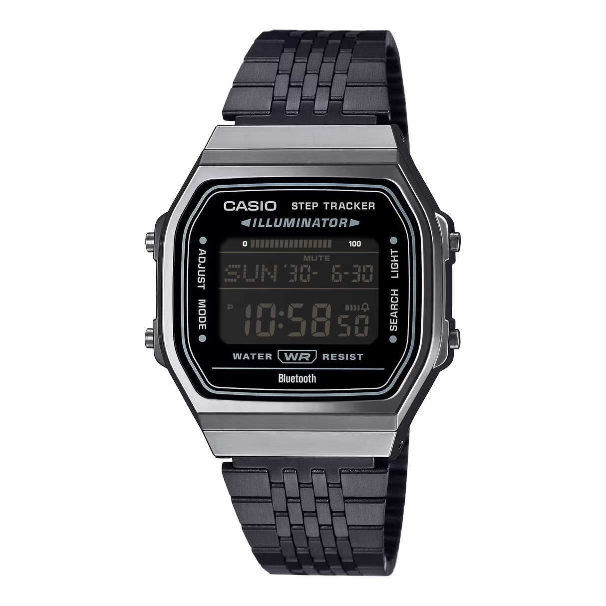 ABL-100 Reloj Casio Unisex pulsera de metal digital con Bluetooth vintage