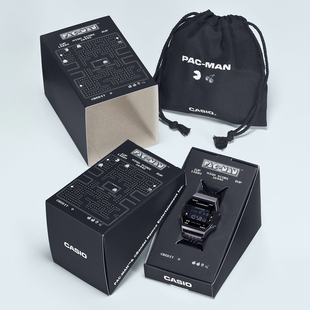 ABL-100WEPC-1B Reloj Casio Pac-Man de hombre pulsera de metal con bluetooth