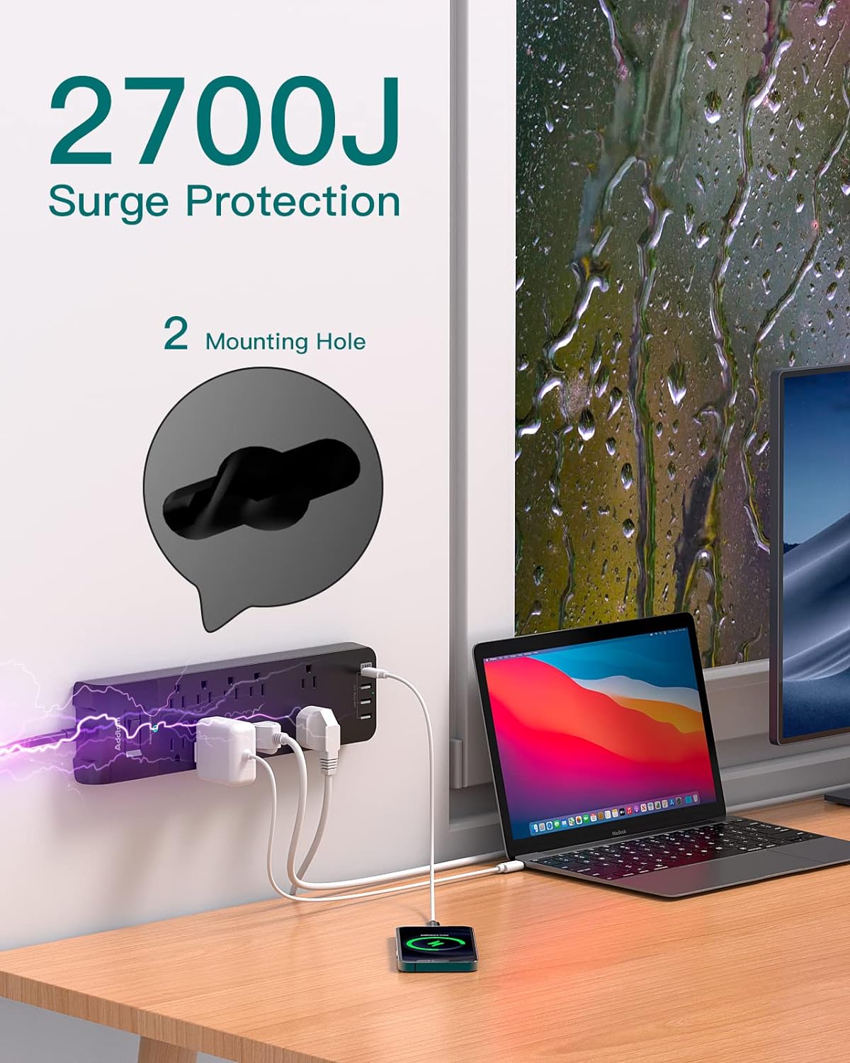 AD9008B Regleta Addtam 10 conexiones más usb a/c