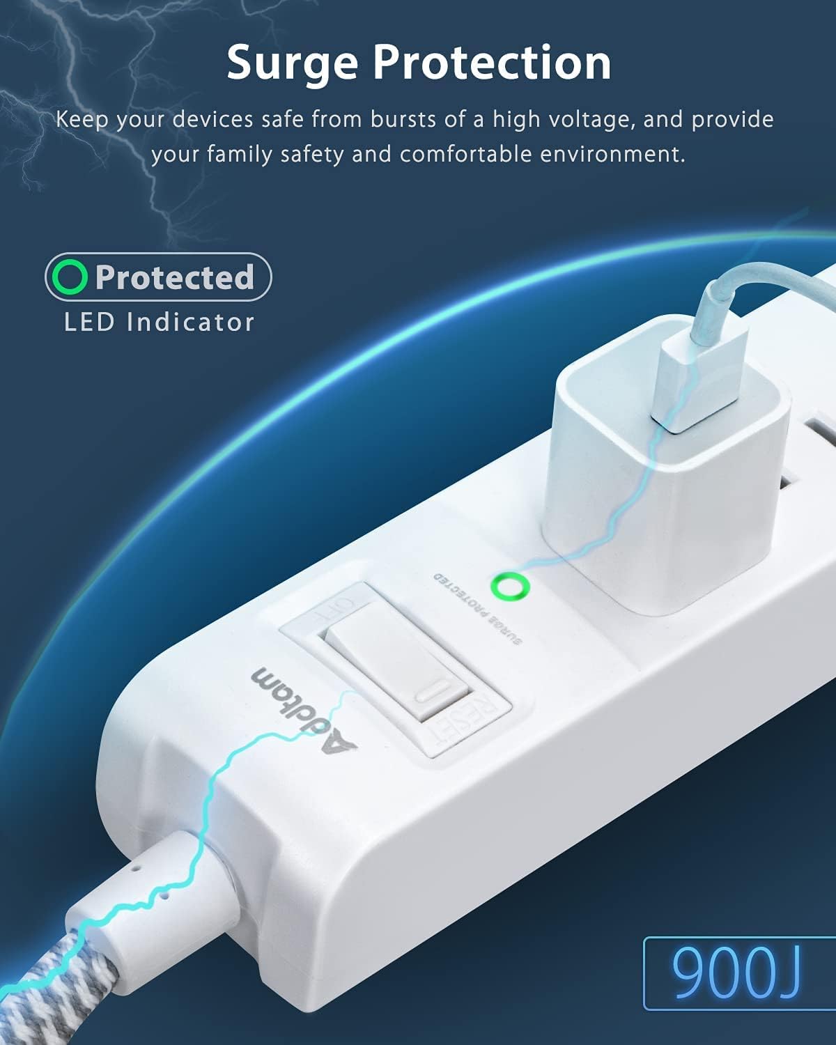 AD9110W Regleta doble Addtam 5 conexiones