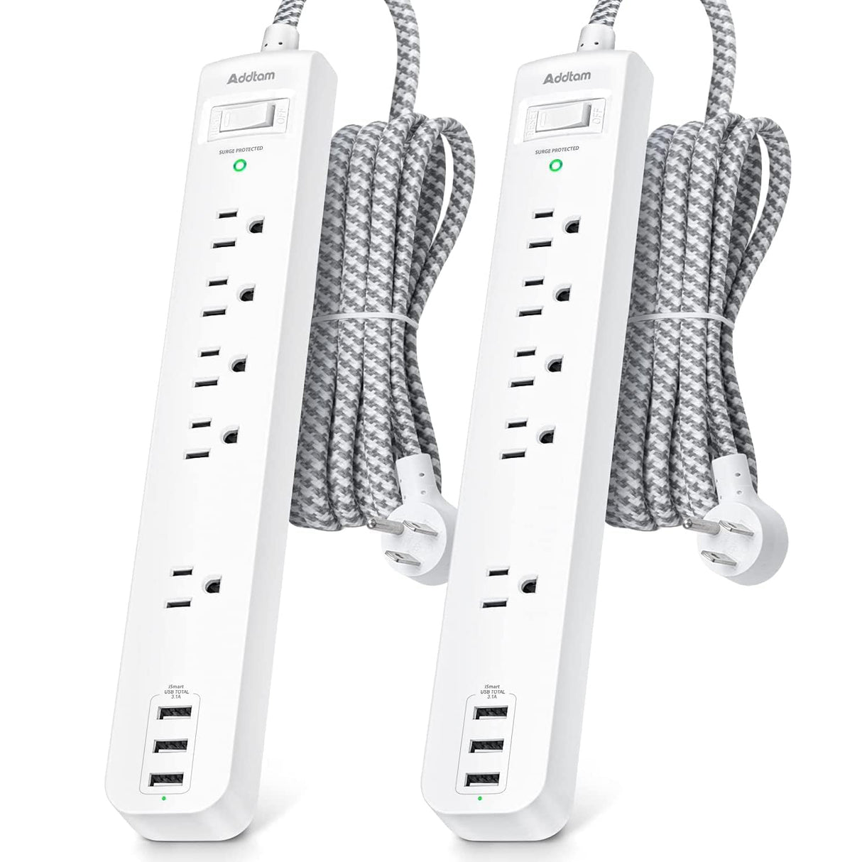 AD9110W Regleta doble Addtam 5 conexiones