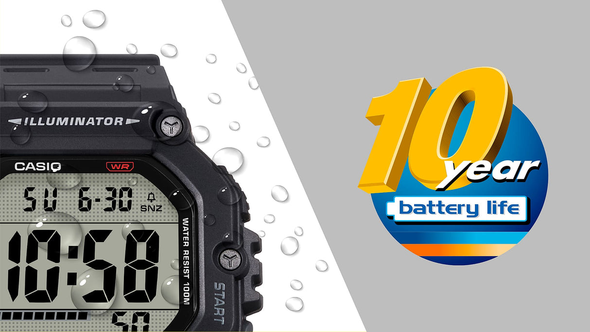 AE-1600 Reloj Casio unisex correa de resina 10 años de batería