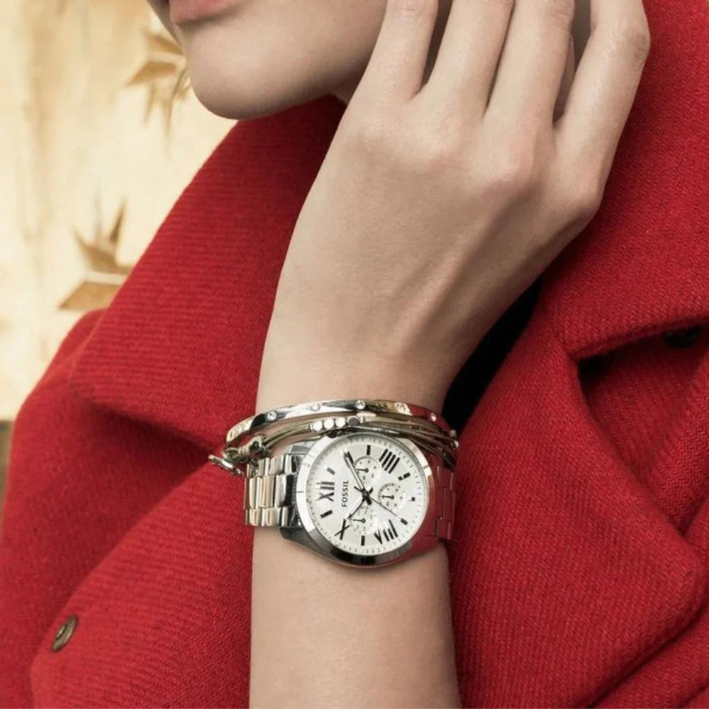 Reloj Fossil Cecile de mujer correa de metal 40 mm