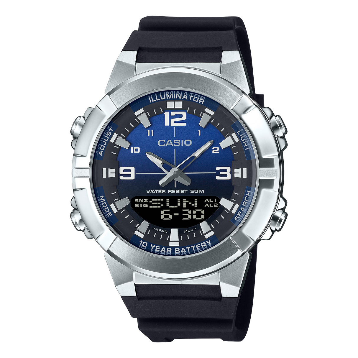 AMW-870 Reloj Casio doble hora pulsera de resina