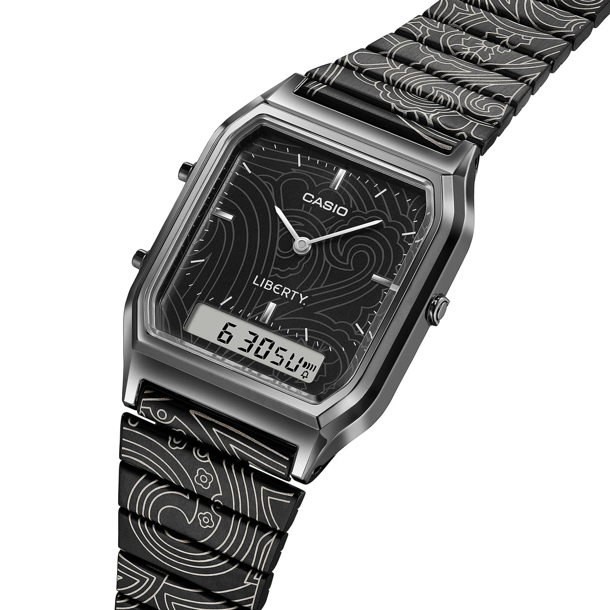 AQ-230 Reloj Casio x Liberty unisex correa de metal