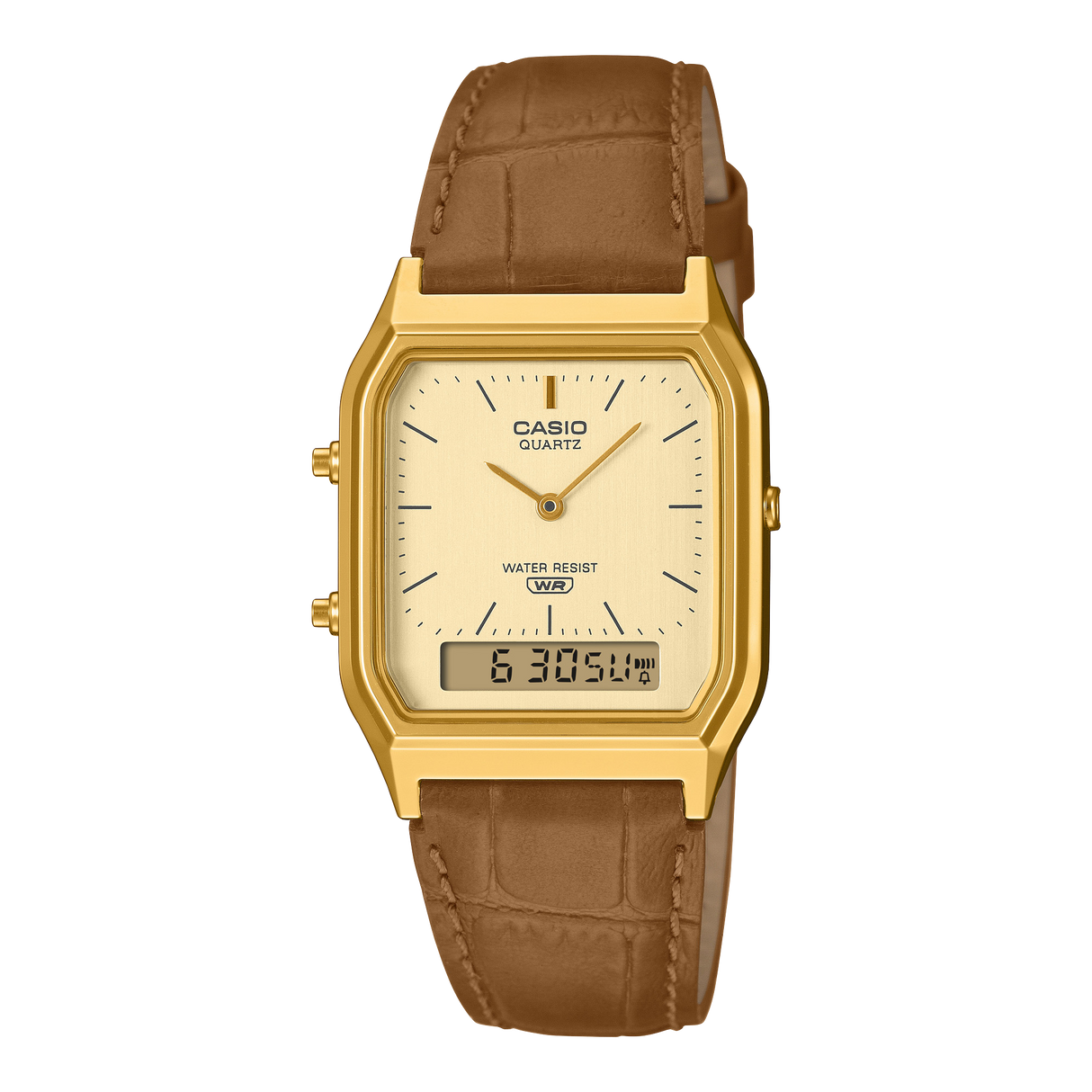 AQ-230E Reloj Casio de caballero correa de piel