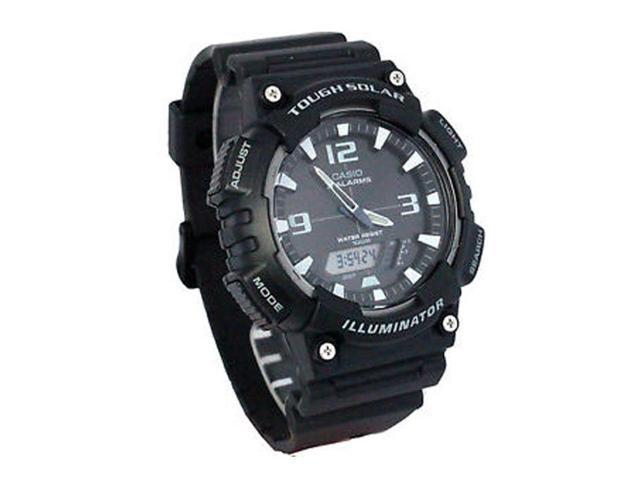 AQ-S810 Reloj Casio para Hombre Pulsera de Caucho Doble hora Tough Solar Illuminator