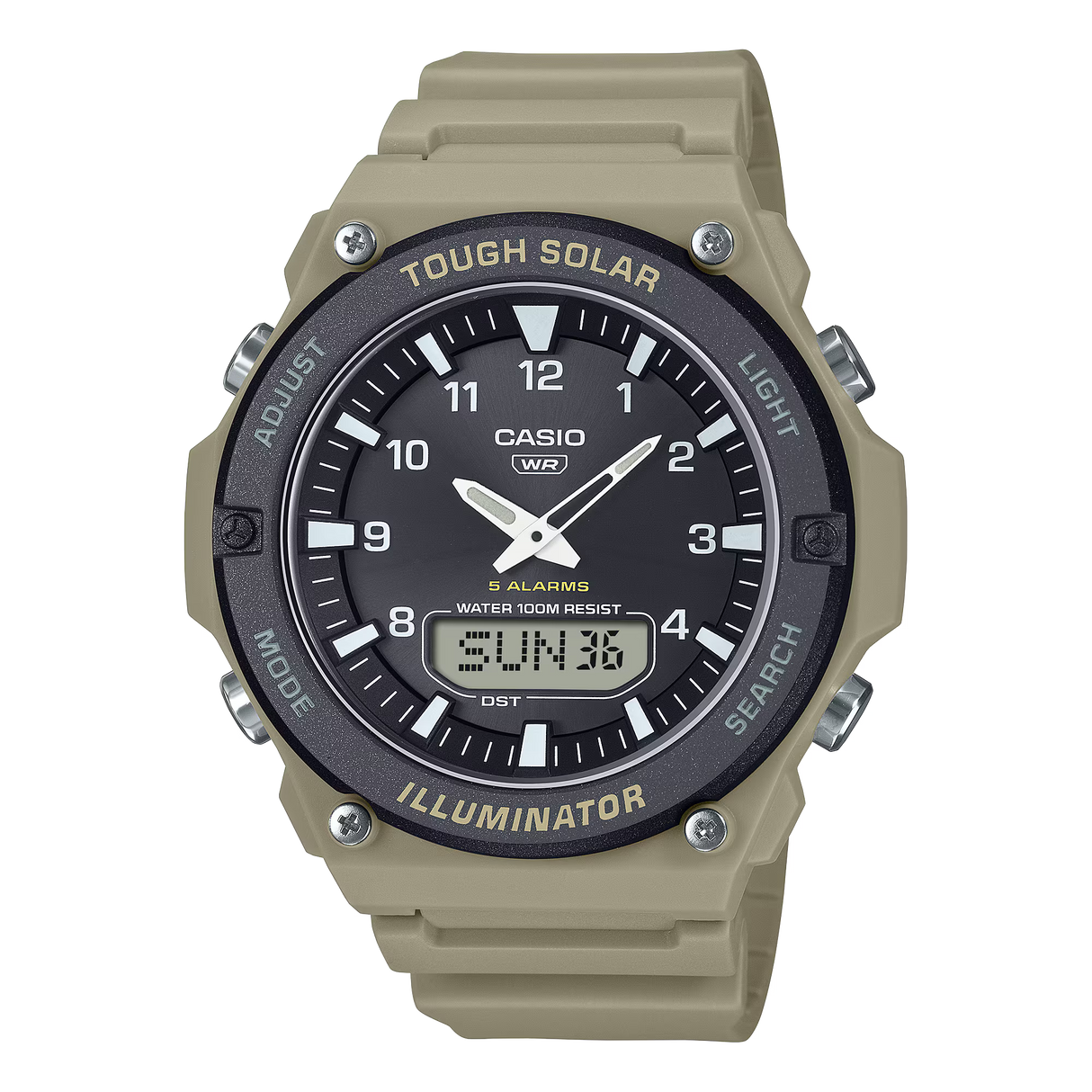AQ-S820W Reloj Casio de hombre pulsera de caucho 50 mm