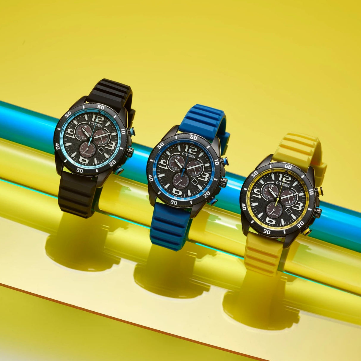 AT2586-05E Reloj Citizen Brycen Eco-drive de hombre pulsera de caucho 44 mm