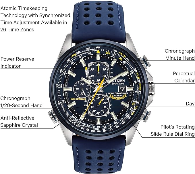 AT8020-03L Reloj Citizen Blue Angels de hombre pulsera de resina
