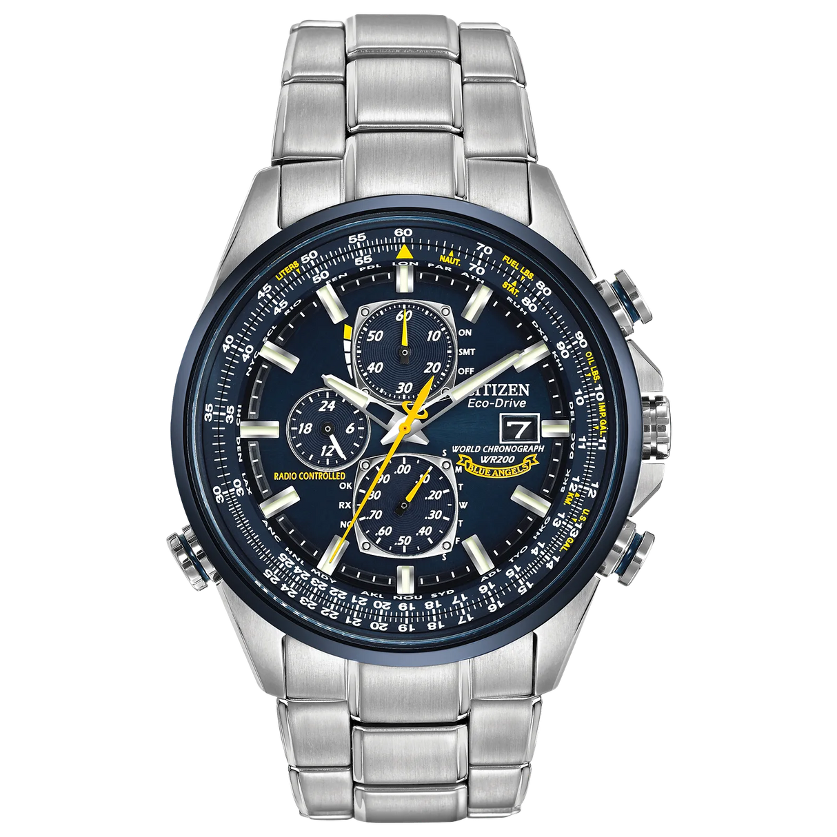 AT8020-54L Reloj Citizen World Chronograph de hombre pulsera de metal 43mm