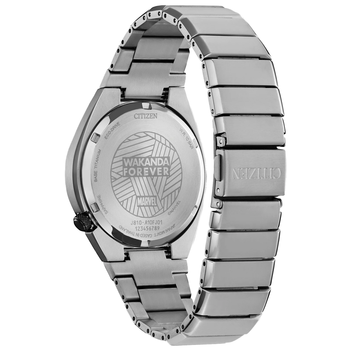 AW1668-50W Reloj Citizen Black Panter Marvel Edition de hombre pulsera de metal