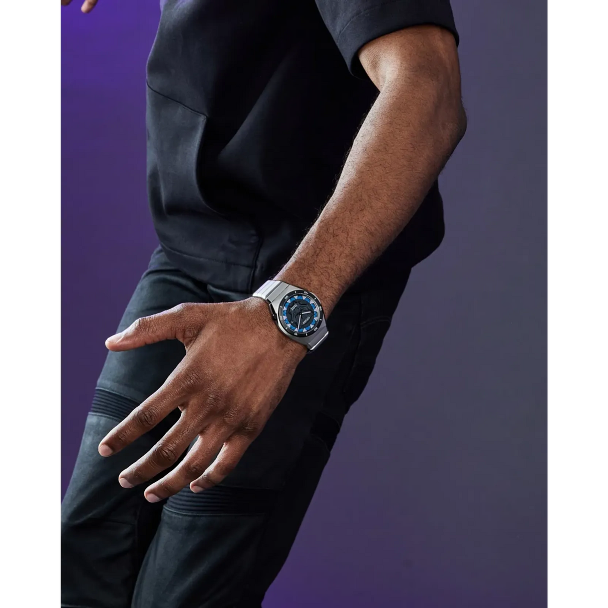 AW1668-50W Reloj Citizen Black Panter Marvel Edition de hombre pulsera de metal