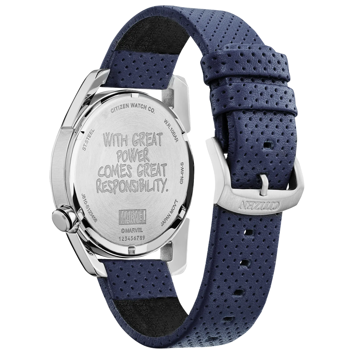 AW1680-03W Reloj Citizen Spider-Man Marvel Edition de hombre pulsera de piel