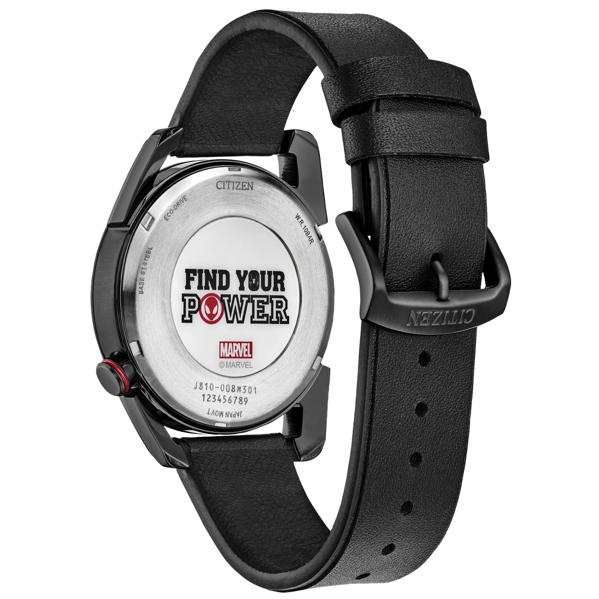 AW1685-00W Citizen Miles Morales Marvel Edition de caballero pulsera de piel