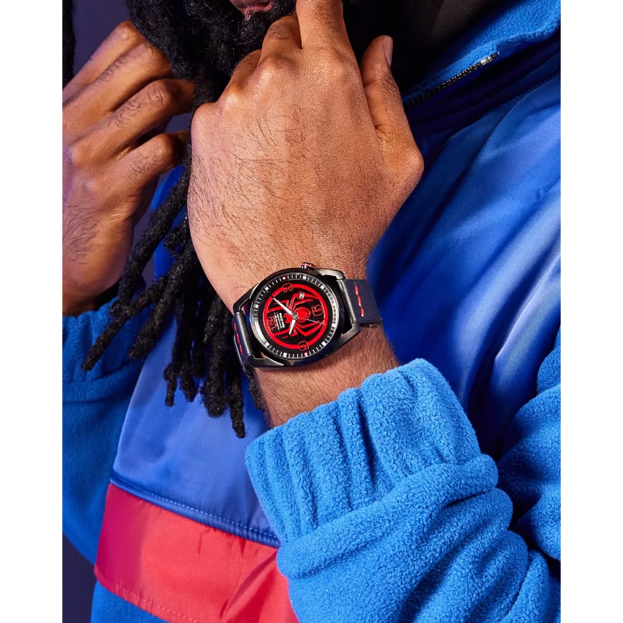 AW1685-00W Citizen Miles Morales Marvel Edition de caballero pulsera de piel