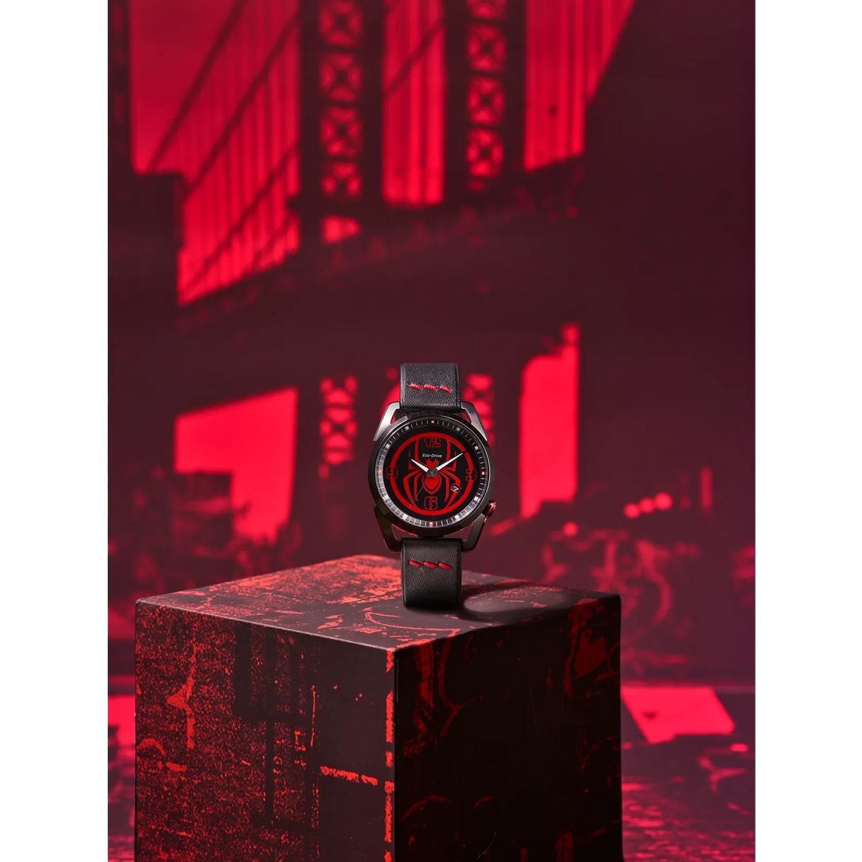 AW1685-00W Citizen Miles Morales Marvel Edition de caballero pulsera de piel