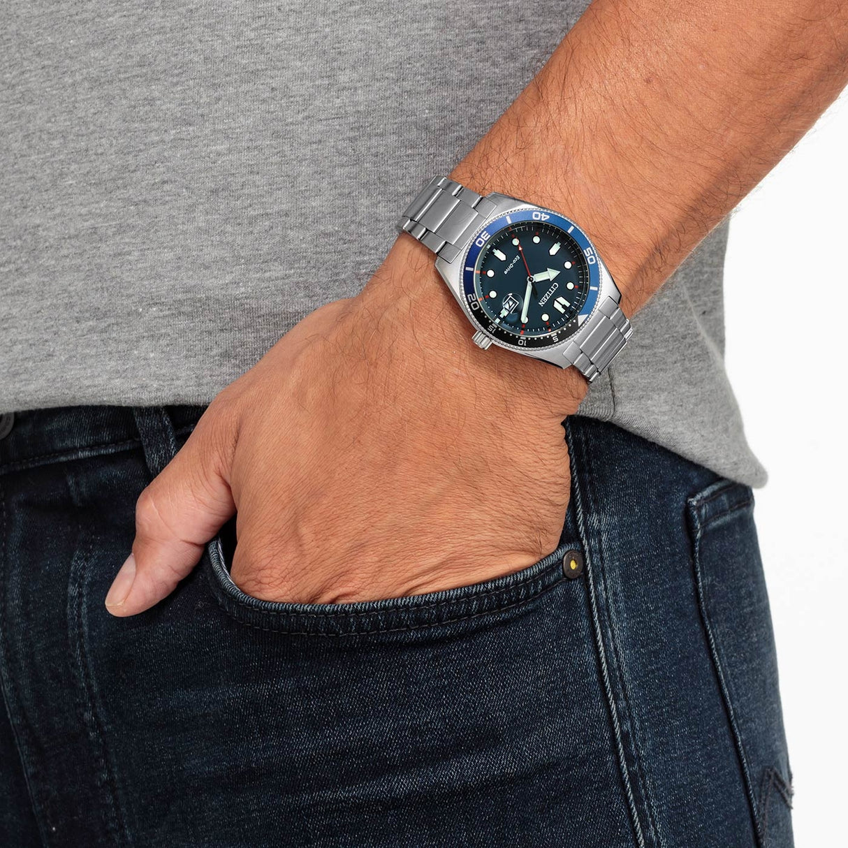 AW1761-89L Reloj Citizen Eco-Driver hombre pulsera de metal