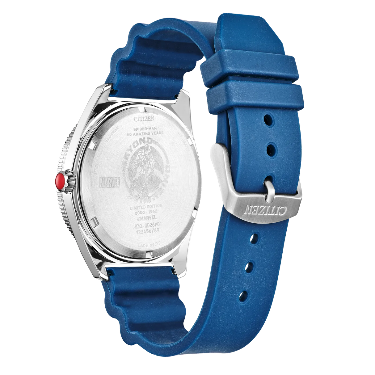 AW2050-49W Reloj Citizen Spider-Man de hombre pulsera de caucho 43 mm