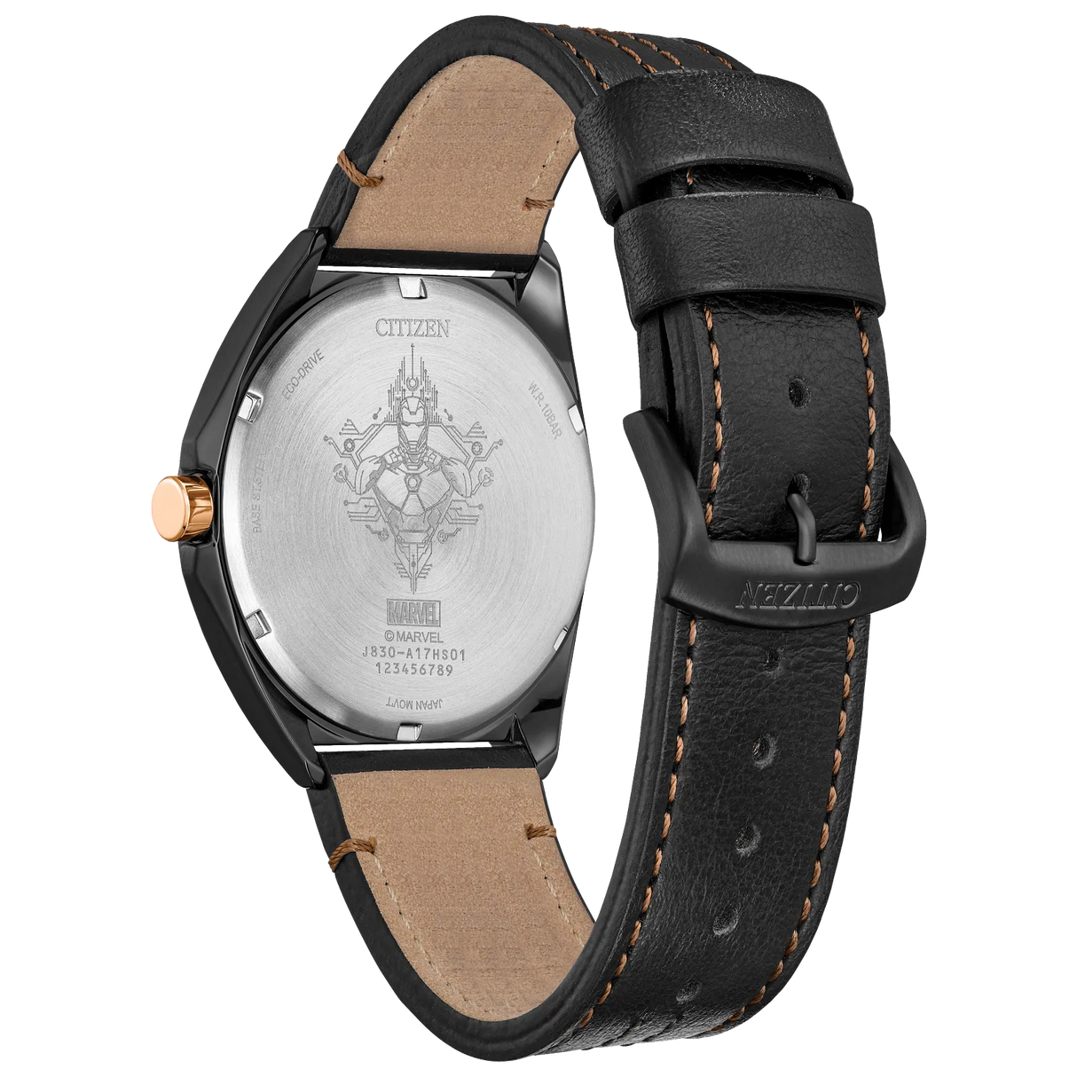 AW2075-05W Reloj Citizen Tony Stark '63 Marvel de hombre pulsera de piel