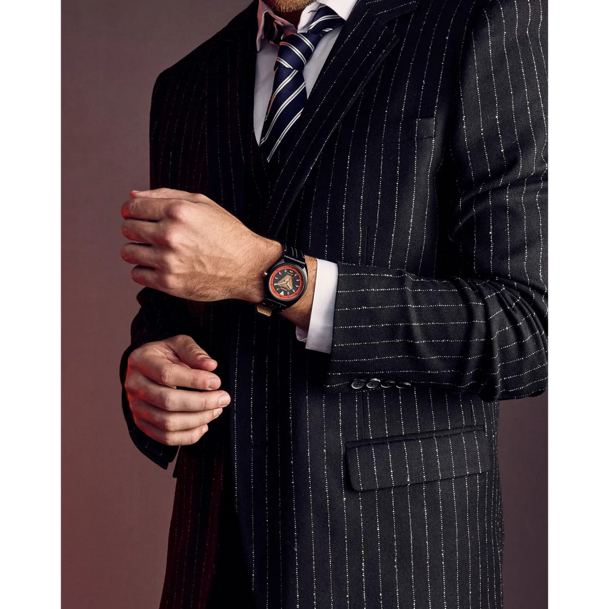 AW2075-05W Reloj Citizen Tony Stark '63 Marvel de hombre pulsera de piel