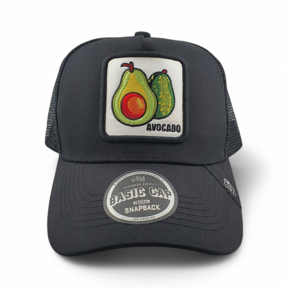 Gorras Basic Cap Authentic food Aguacate con malla trasera