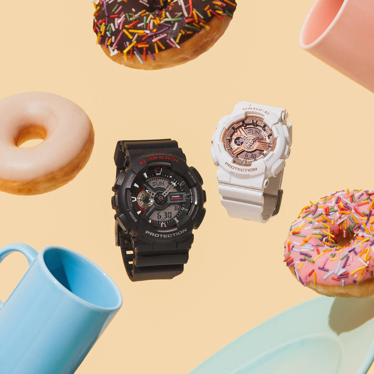 BA-110X Reloj Baby-G para Mujer Pulsera de Caucho Doble hora