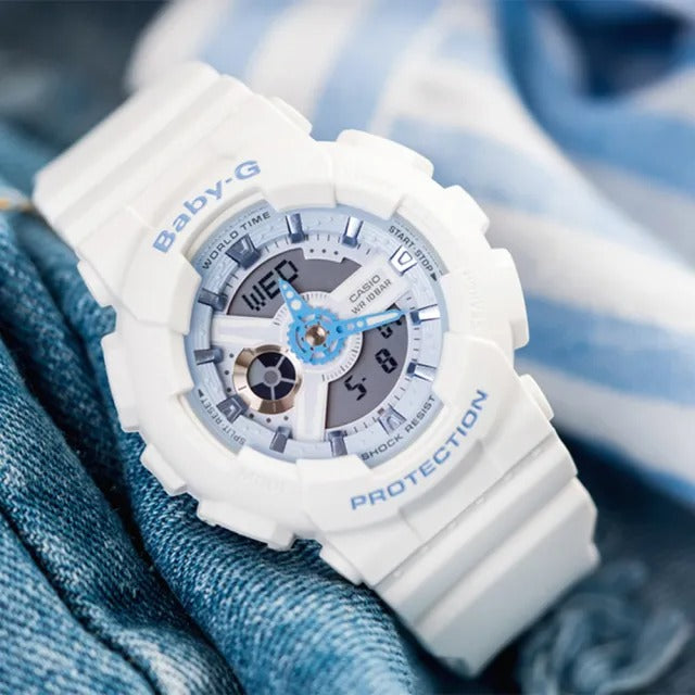 BA-110X Reloj Baby-G para Mujer Pulsera de Caucho Doble hora
