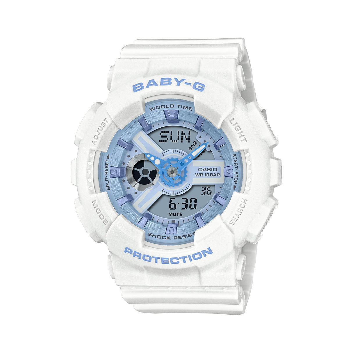 BA-110X Reloj Baby-G para Mujer Pulsera de Caucho Doble hora
