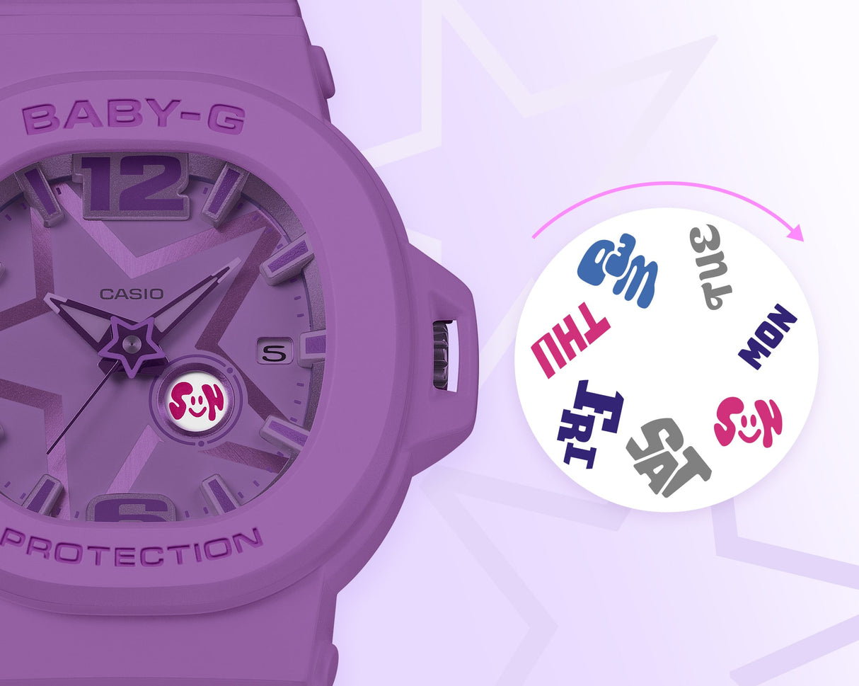 BGA-10D Reloj Baby-G de señorita correa de resina análogo