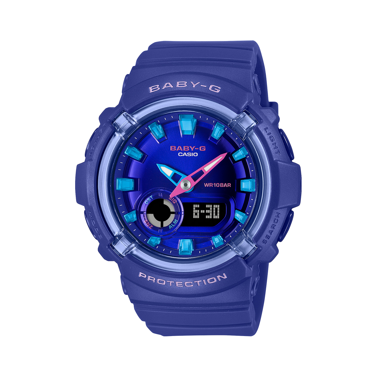 BGA-280 Baby-G Reloj para Mujer Pulsera de Caucho Doble hora