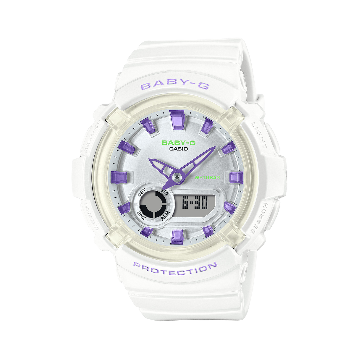 BGA-280 Baby-G Reloj para Mujer Pulsera de Caucho Doble hora