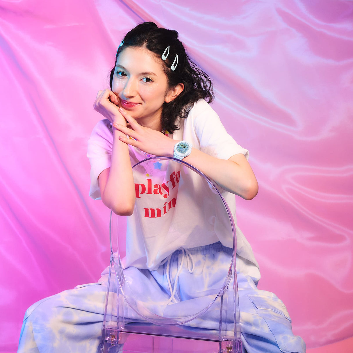 BGA-280 Baby-G Reloj para Mujer Pulsera de Caucho Doble hora