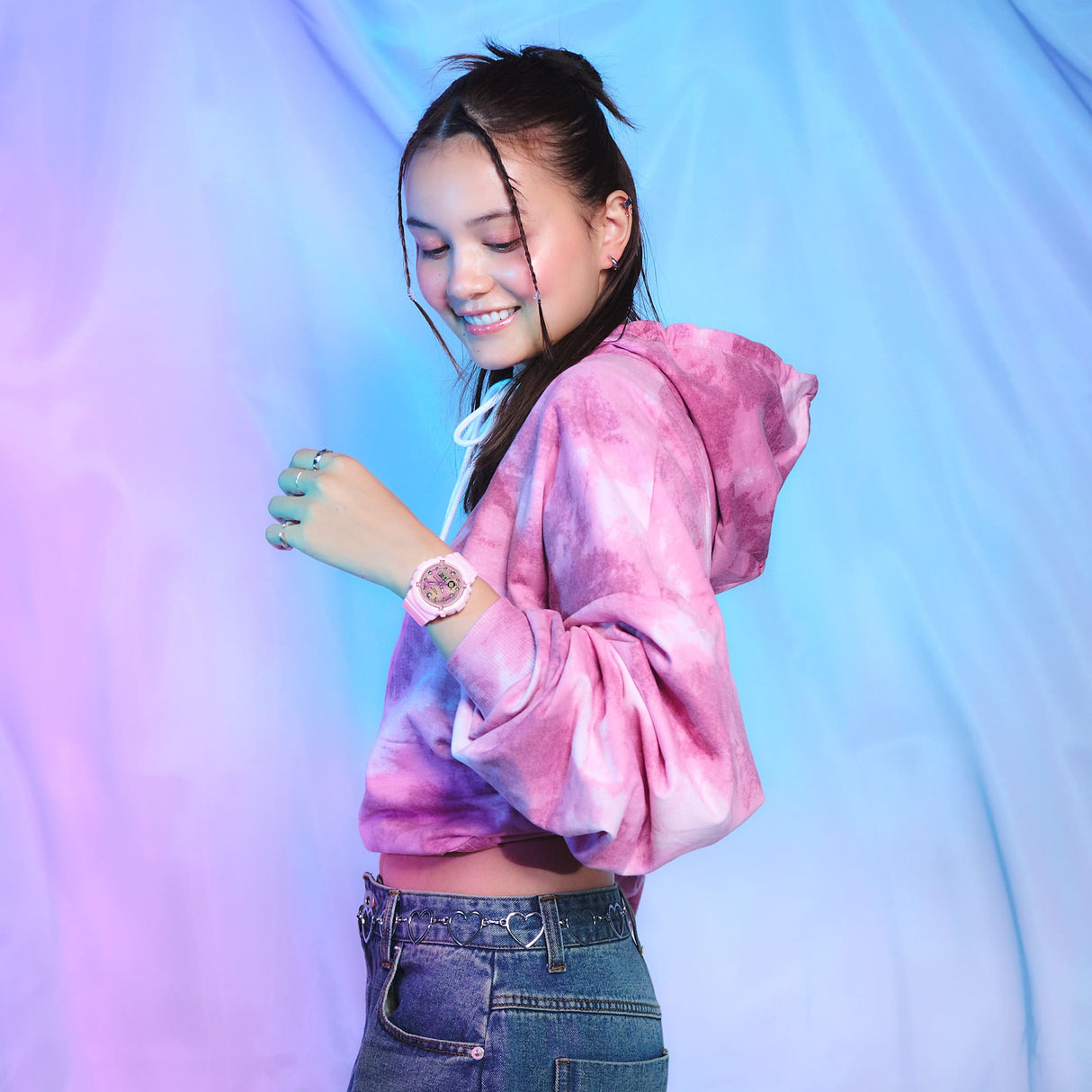 BGA-280 Baby-G Reloj para Mujer Pulsera de Caucho Doble hora