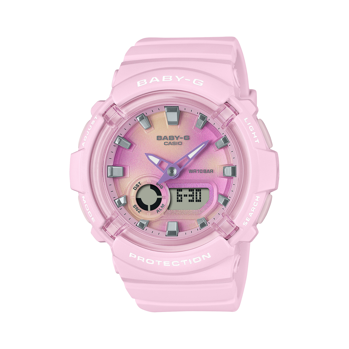 BGA-280 Baby-G Reloj para Mujer Pulsera de Caucho Doble hora