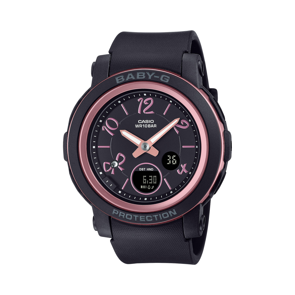 BGA-290 Reloj Baby-G de dama pulsera de resina doble hora