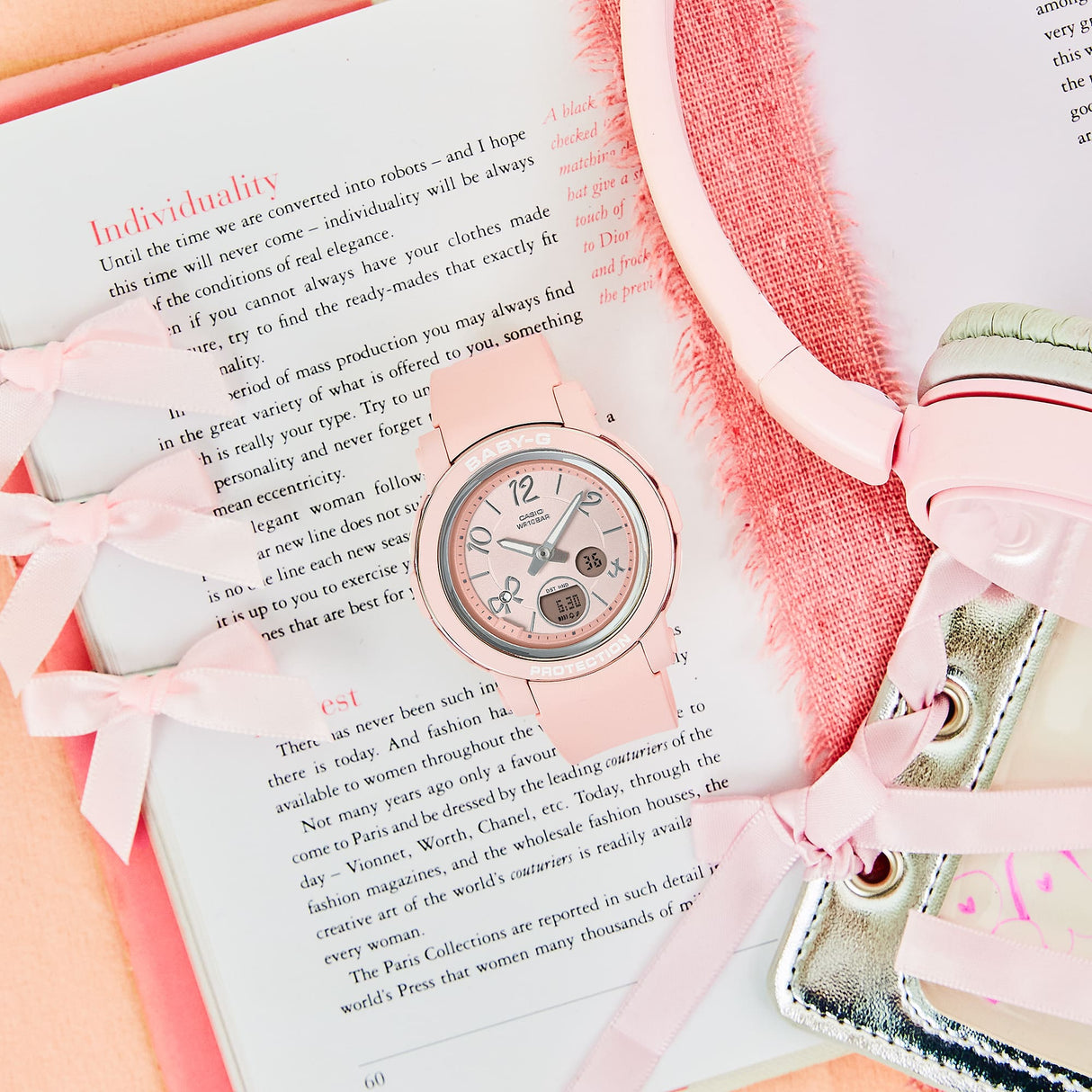 BGA-290 Reloj Baby-G de dama pulsera de resina doble hora