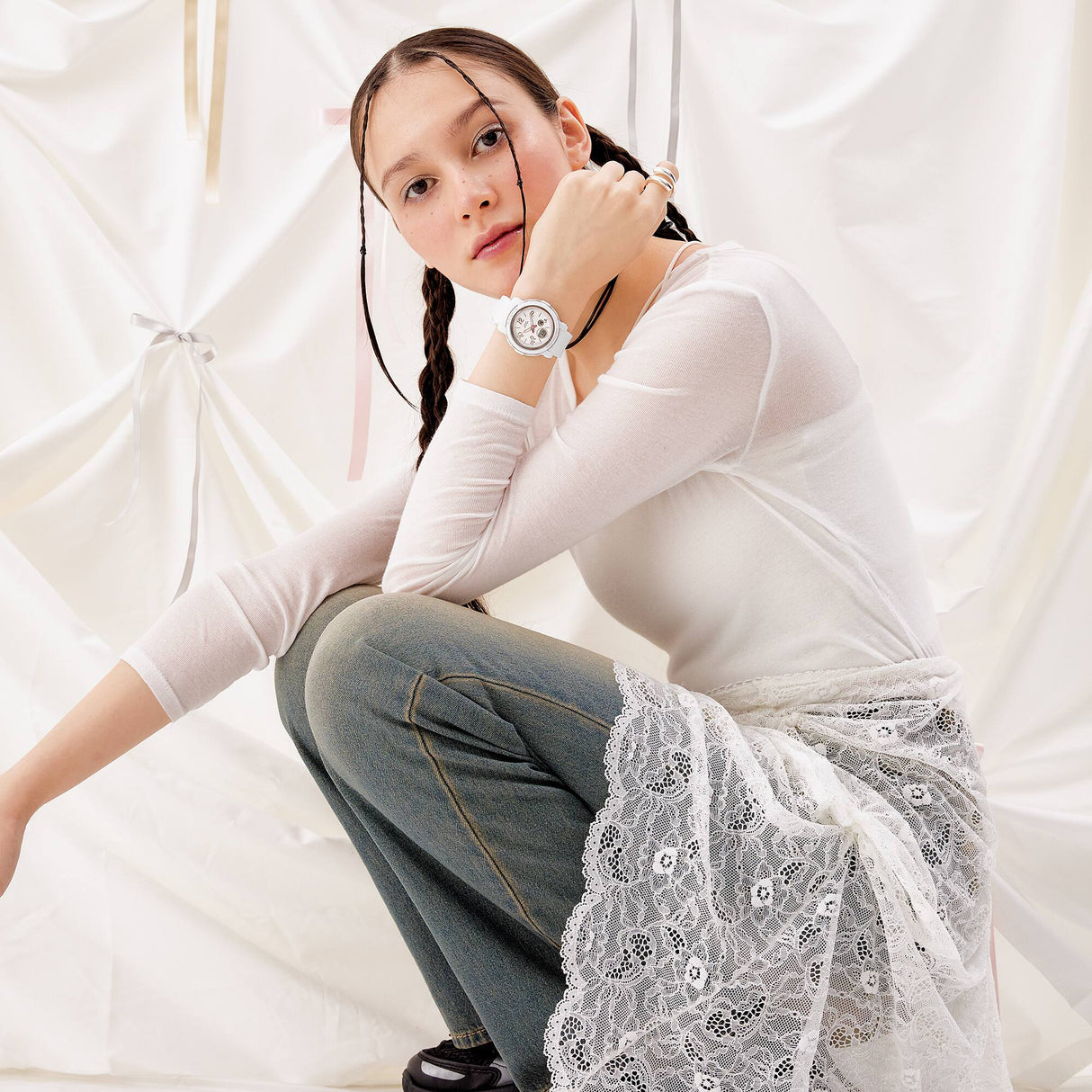 BGA-290 Reloj Baby-G de dama pulsera de resina doble hora