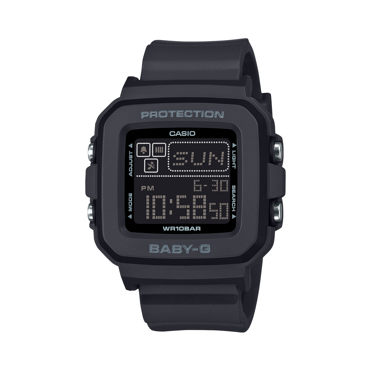 BGD-10 Reloj Baby-G de dama pulsera de caucho digital