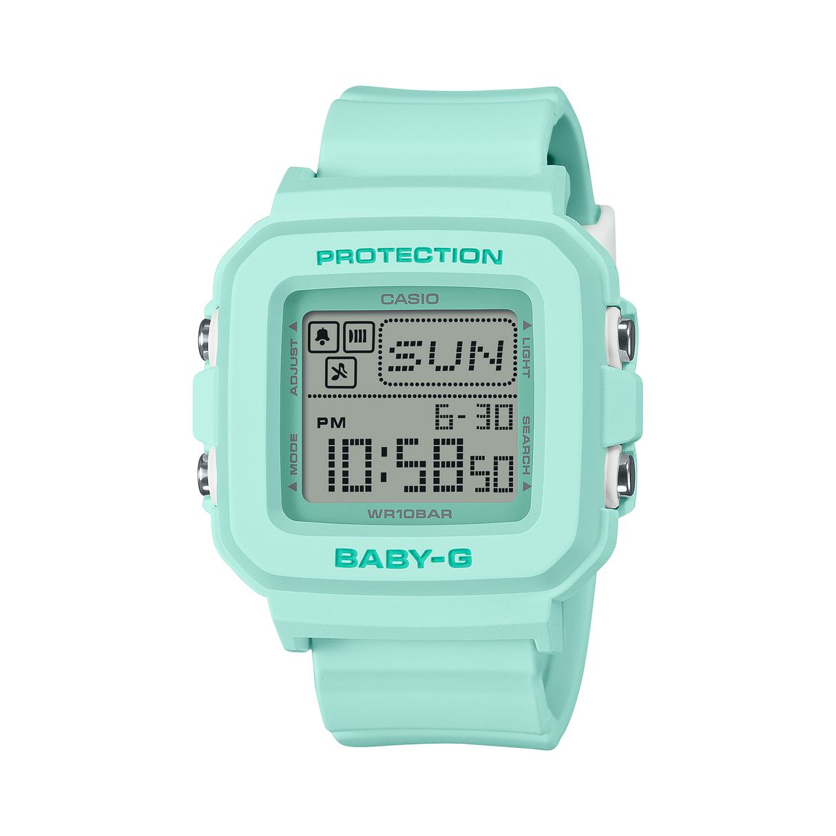 BGD-10 Reloj Baby-G de dama pulsera de caucho digital