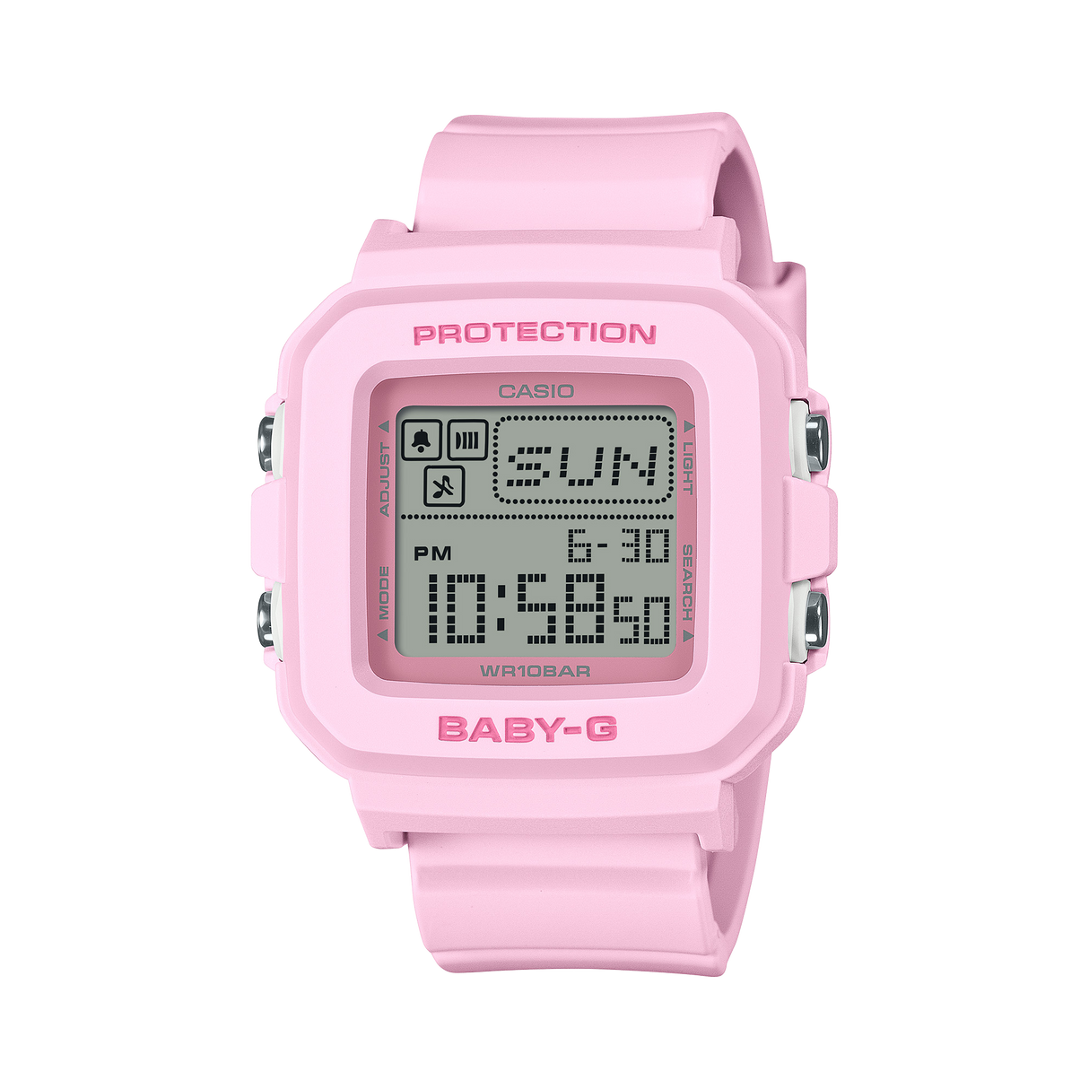 BGD-10 Reloj Baby-G de dama pulsera de caucho digital