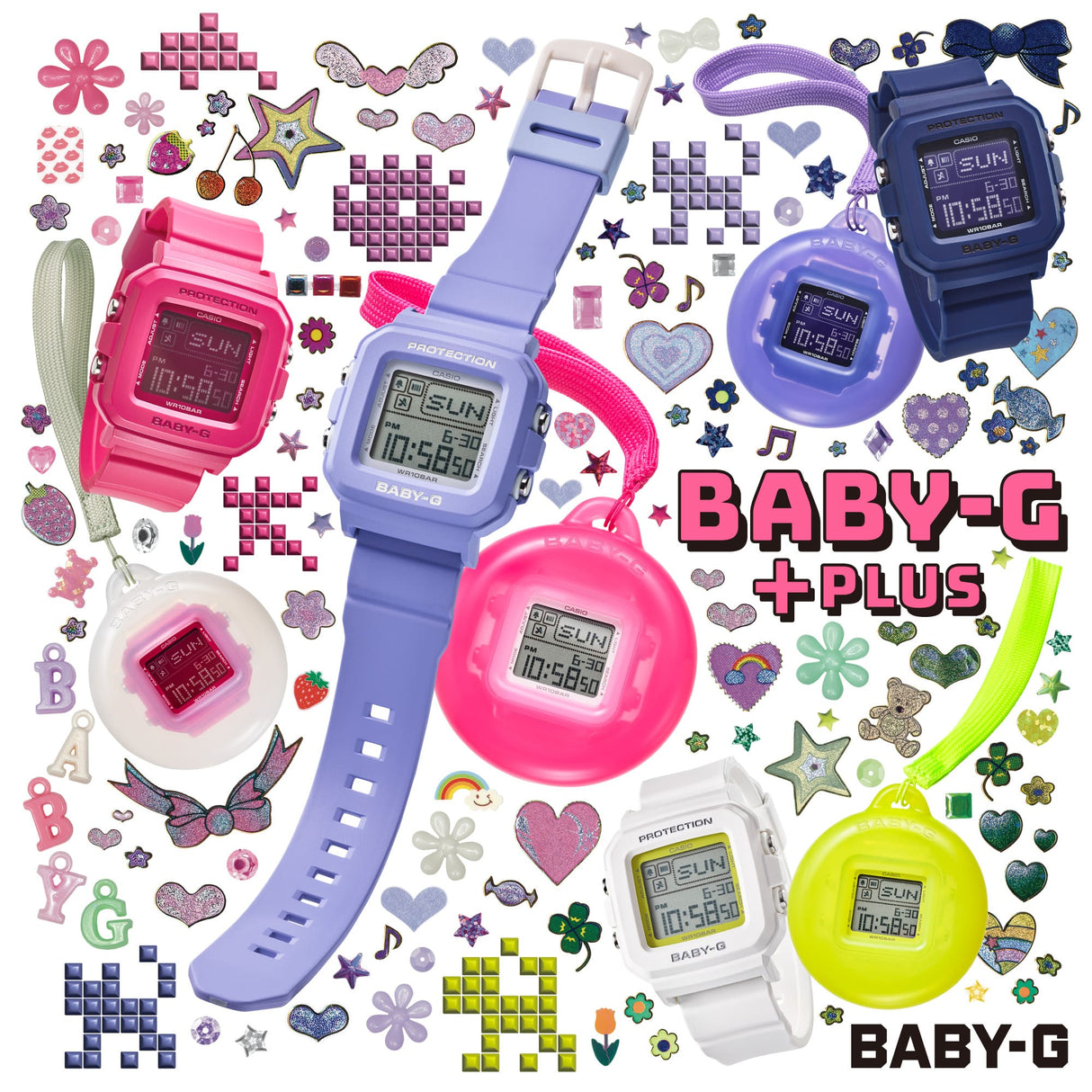 BGD-10K Reloj Baby-G Digital para Mujer pulsera de caucho