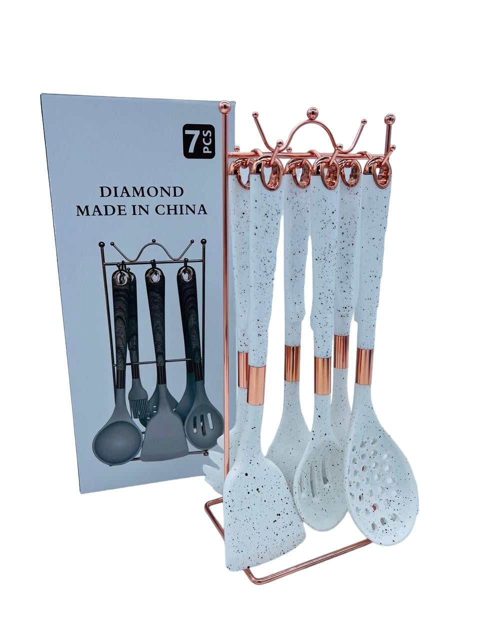 BL-01 Set de 7 utensilios de cocina base metálica