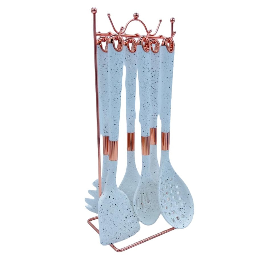 BL-01 Set de 7 utensilios de cocina base metálica